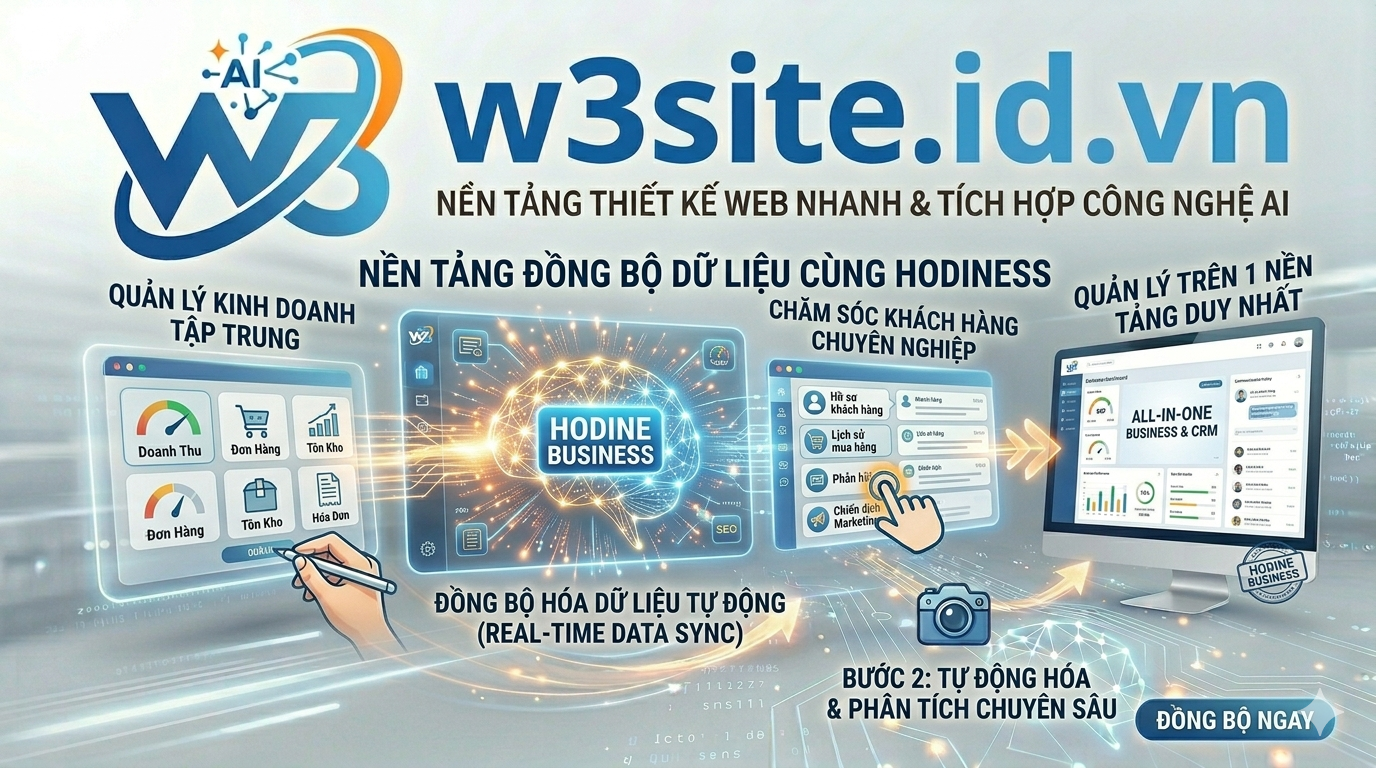 Đồng bộ cùng Hodine Business - quản lý kinh doanh ALL-IN-ONE