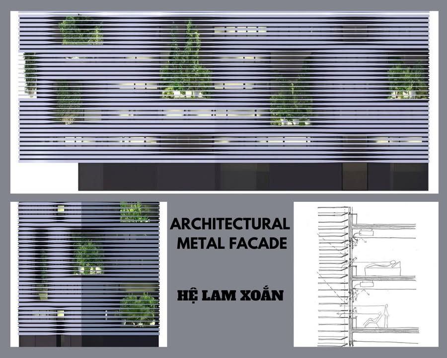 
				Mặt tiền công trình hiện đại không chỉ là lớp vỏ bảo vệ mà còn là điểm nhấn thẩm mỹ. Hệ lam ngang lượn sóng (Undulating Metal Louver System) đã trở thành một giải pháp đột phá, kết hợp công nghệ sản xuất tiên tiến và tư duy thiết kế sáng tạo.			
