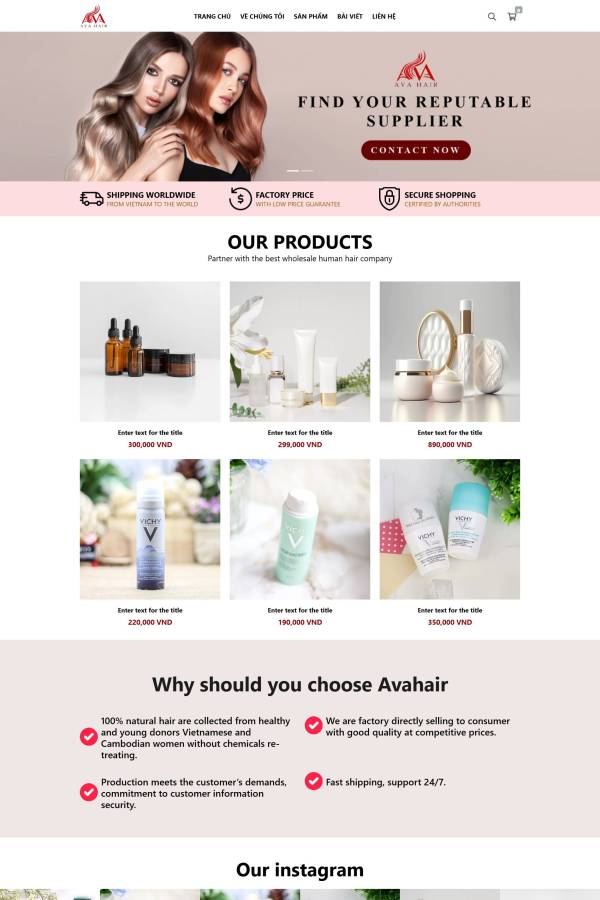 AVAHAIRS is one of the top companies of Viet Nam